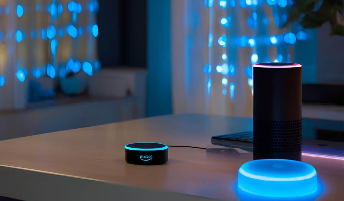 Alexa Blue Light Spinning