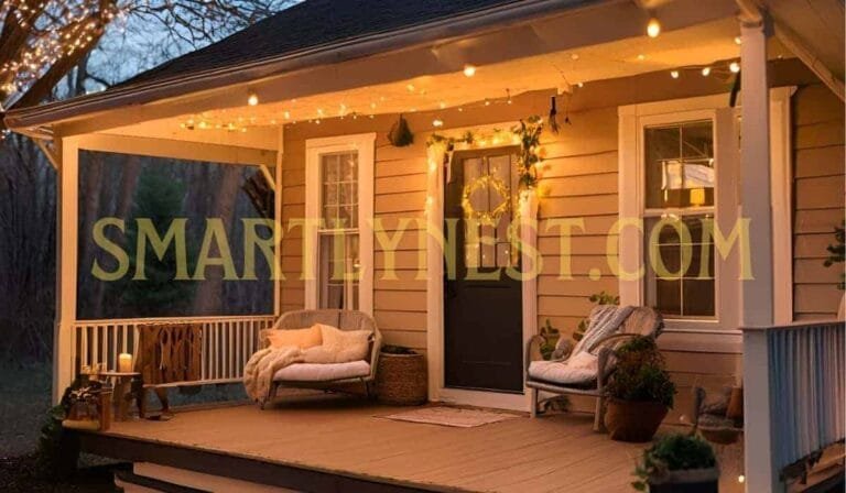Hang String Lights on Porch