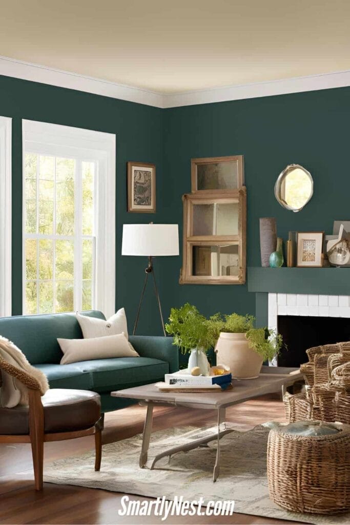 Benjamin Moore Deep River Living Room