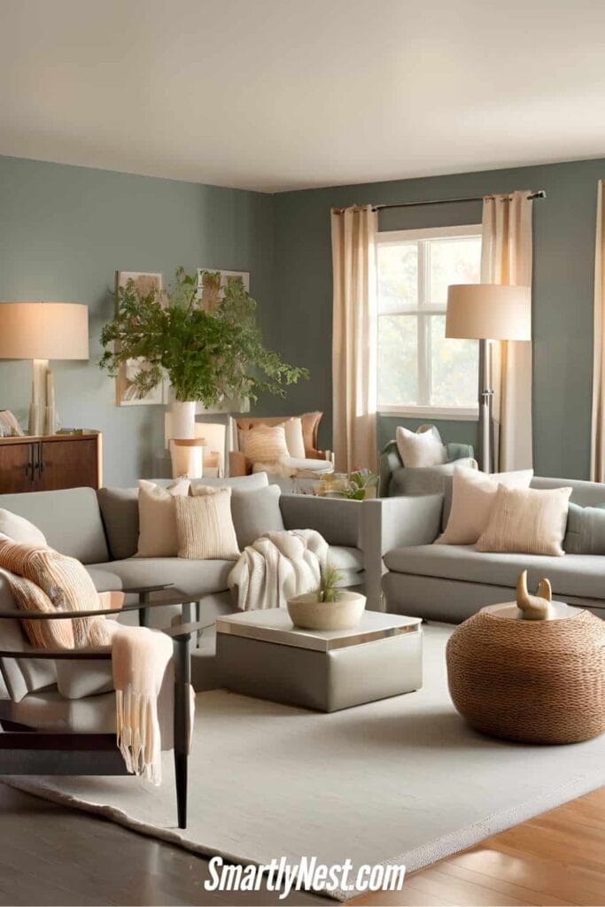 Benjamin Moore Knoxville Gray Living Room