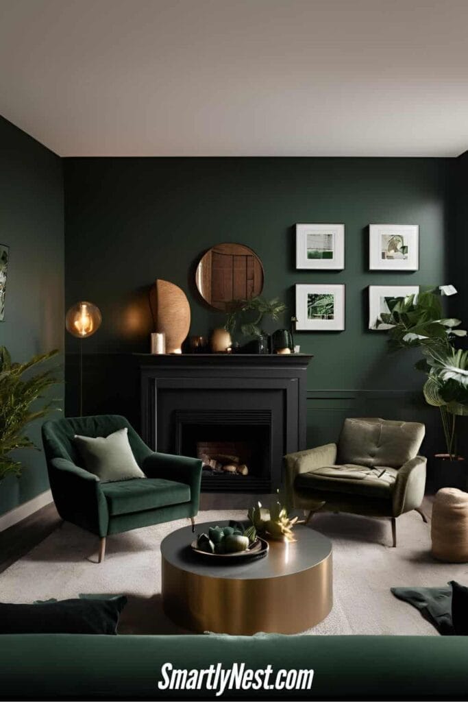 Deep Forest Greens and Charcoal Accents