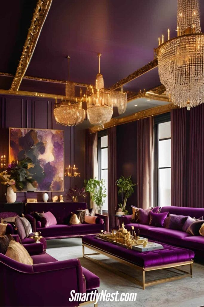 Deep Plum and Brass Luxe Retreat