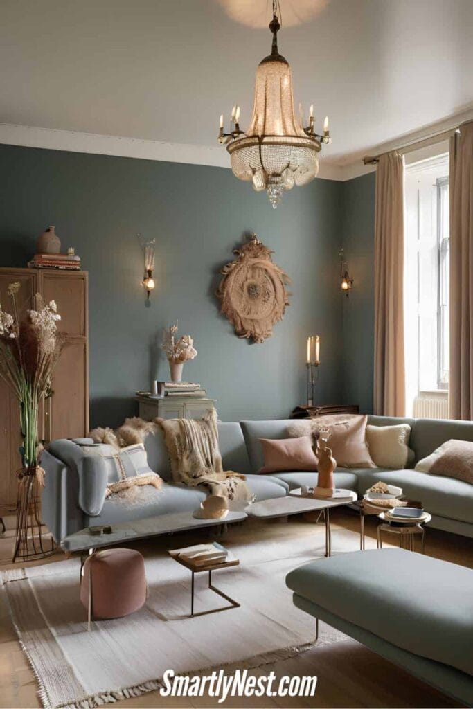 Farrow & Ball De Nimes Living Room