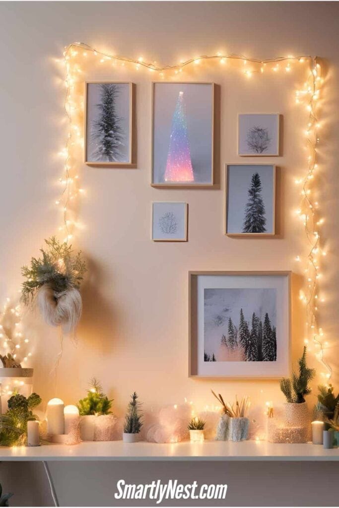 Highlight Artwork or Wall Décor with Fairy Lights