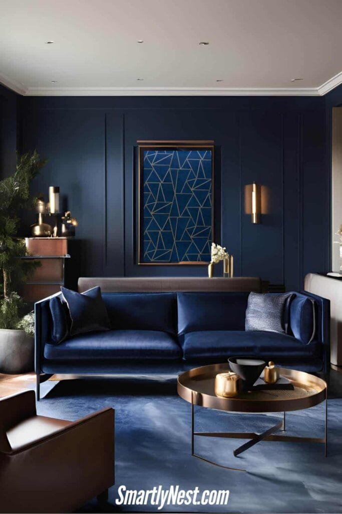 Moody Indigo and Leather Sophisticated Space