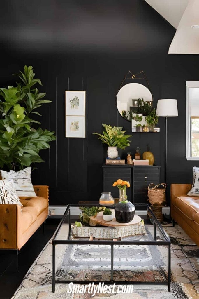 Sherwin Williams Black Magic Living Room