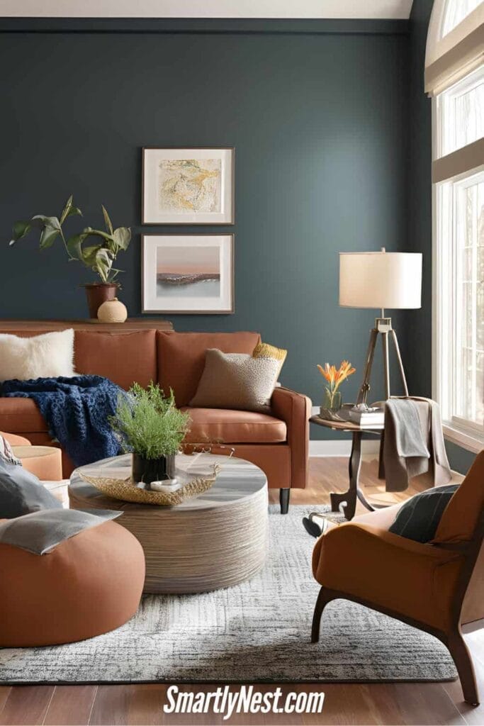 Sherwin-Williams Mt. Etna living room