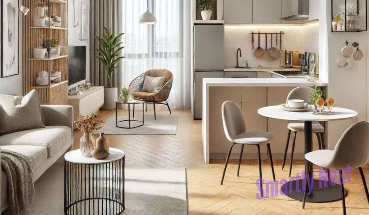 Small Kitchen - Dining and Living Room Combo