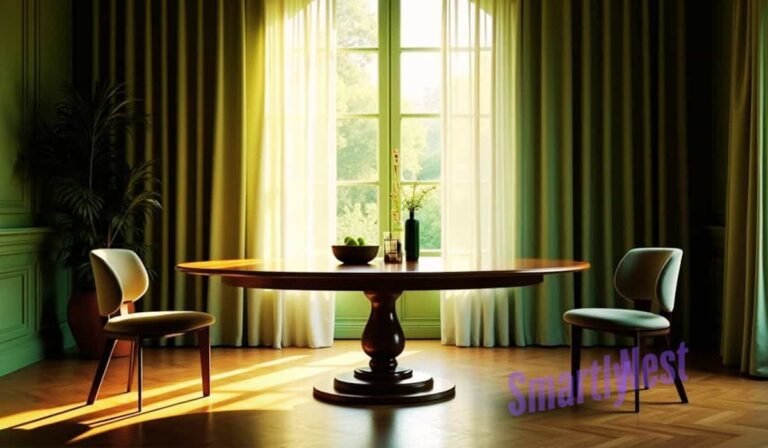 Moody Green Dining Room Curtains