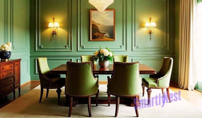 Olive Green Paint Colors Ideas for Dining Rooms