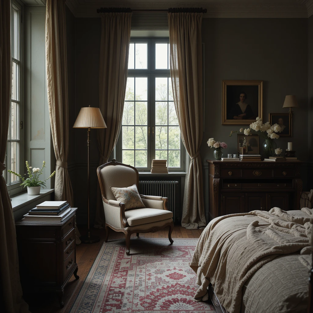 Moody French Provincial Bedroom