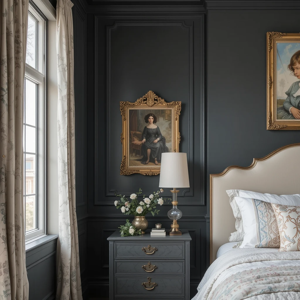 Moody French Provincial Bedroom