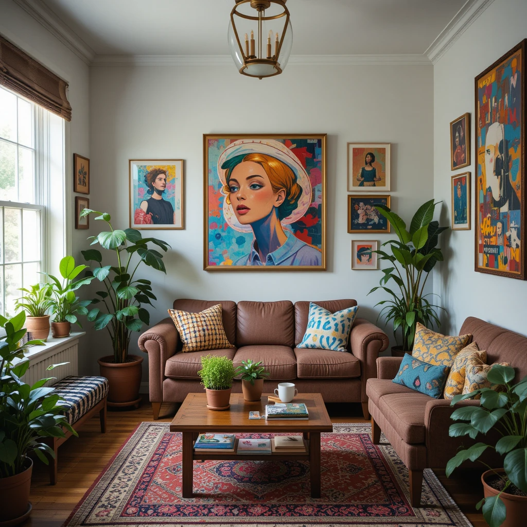 Cozy Eclectic Home Living Room