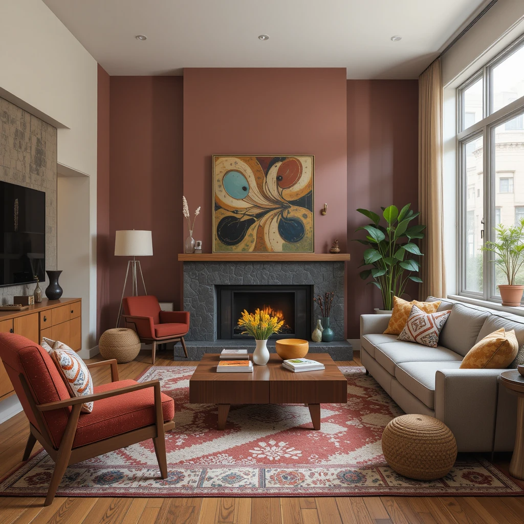 Cozy Eclectic Home Living Room